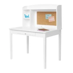 Junior Wooden Study Desk With Shelves & Drawers, White -Great Little Trading Co l4981 20