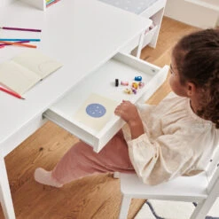 Junior Wooden Study Desk With Shelves & Drawers, White -Great Little Trading Co l4981 5