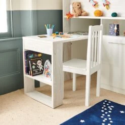 Wooden Nelson Desk Chair, White -Great Little Trading Co l4984 5