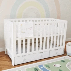 Underbed Storage Drawer, White/Grey Star -Great Little Trading Co l5116 4