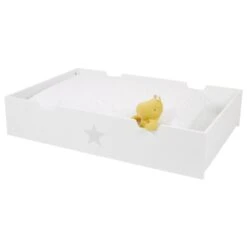 Large Underbed Storage Drawer, White/Grey Star -Great Little Trading Co l5117 20