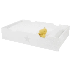 Large Underbed Storage Drawer, White/Grey Star -Great Little Trading Co l5117 3