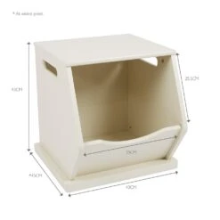 Single Stacking Wooden Toy Storage Trunk, Oatmeal -Great Little Trading Co l5121 9