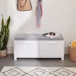 Washable Bench Cushion, Grey -Great Little Trading Co l5127 3