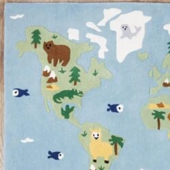 Around The World Rug, 180 X 120 (cm) -Great Little Trading Co l5144 8
