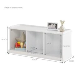 Abbeville Storage Bench Set, White With Grey Cushion -Great Little Trading Co l5154 4