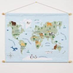 Wall Hanging, Around The World 9 Wall Hanging, Around The World -Great Little Trading Co l5160 20