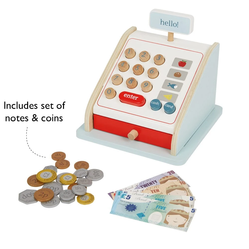 Wooden Till, Blue 4 Wooden Till, Blue - Image 2