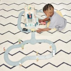 Wooden Road Track With Accessories 11 Wooden Road Track With Accessories -Great Little Trading Co l5175 6