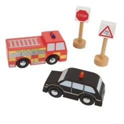 Wooden Cars & Vehicles Set -Great Little Trading Co l5176 5