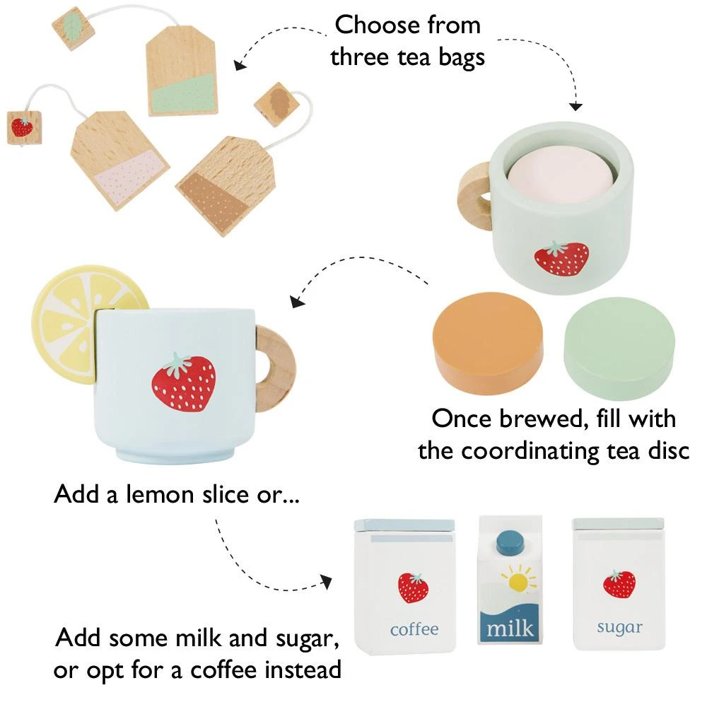 Time For Tea Wooden Tea Set 4 Time For Tea Wooden Tea Set - Image 2