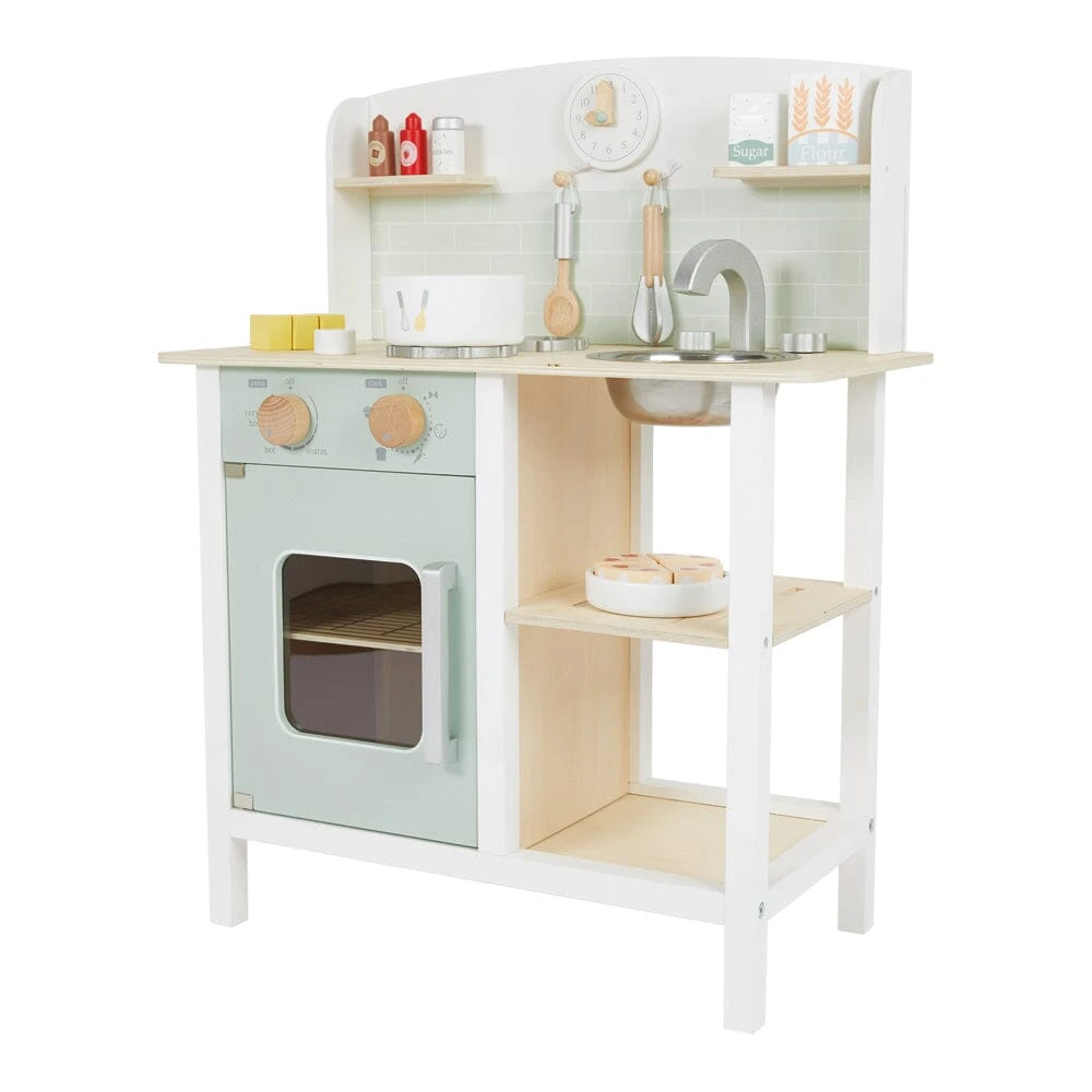 Let's Bake Wooden Play Kitchen Set, Mint 12 Let's Bake Wooden Play Kitchen Set, Mint - Image 10