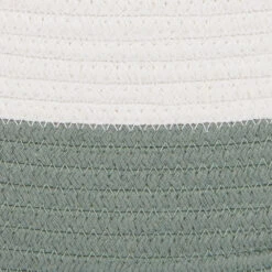 Rope Storage Basket, Ivory & Forest Green 11 Rope Storage Basket, Ivory & Forest Green -Great Little Trading Co l5202 8