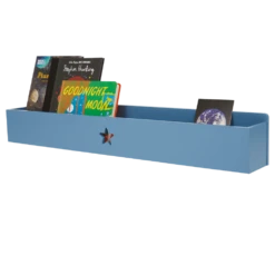 Star Book Ledge Wall Shelf, Galaxy Blue