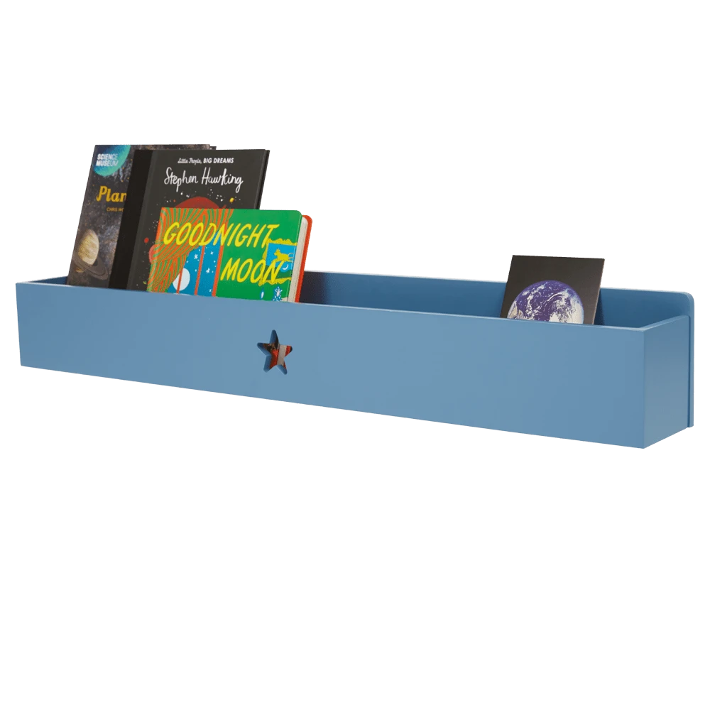 Star Book Ledge Wall Shelf, Galaxy Blue 3 Star Book Ledge Wall Shelf, Galaxy Blue
