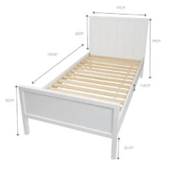 Lulworth Single Bed, White -Great Little Trading Co l5229 8