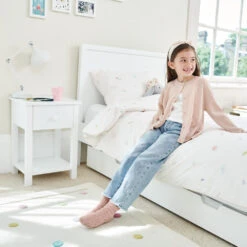 Lulworth Bedside Table, White -Great Little Trading Co l5236 4