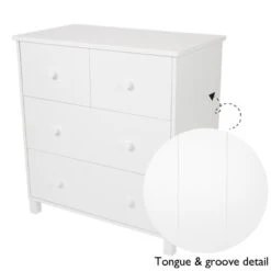 Lulworth Chest Of Drawers, White 11 Lulworth Chest Of Drawers, White -Great Little Trading Co l5237 3