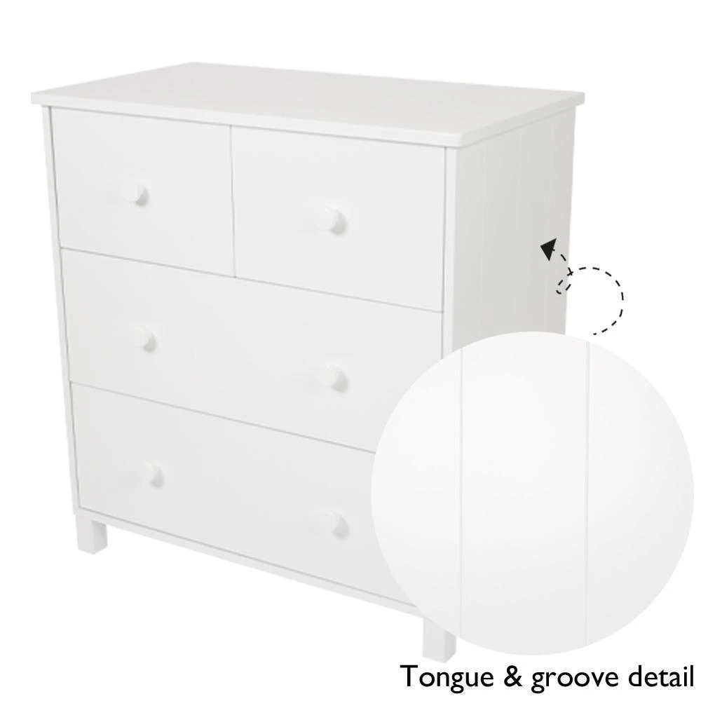 Lulworth Chest Of Drawers, White 5 Lulworth Chest Of Drawers, White - Image 3