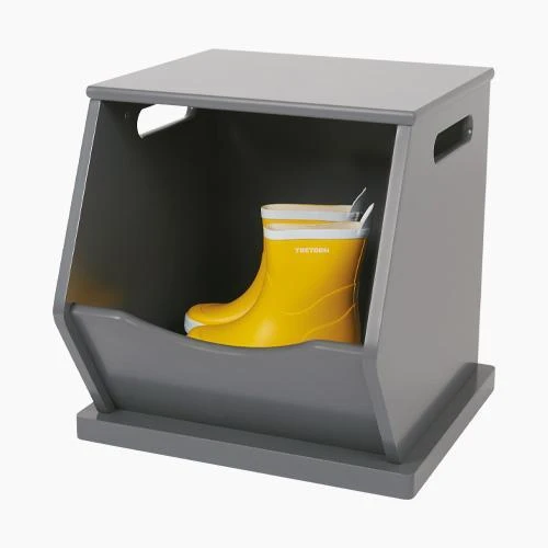 Single Stacking Storage Trunk, Charcoal 3 Single Stacking Storage Trunk, Charcoal