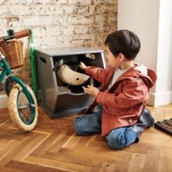 Single Stacking Storage Trunk, Charcoal 11 Single Stacking Storage Trunk, Charcoal -Great Little Trading Co l5242 5