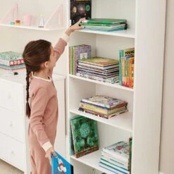 Crompton Tall Bookcase In White 12 Crompton Tall Bookcase In White -Great Little Trading Co l5245 6