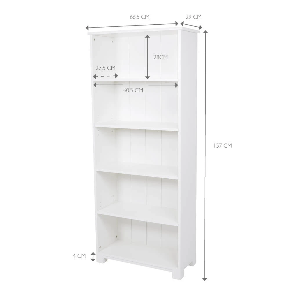 Crompton Tall Bookcase In White 9 Crompton Tall Bookcase In White - Image 7
