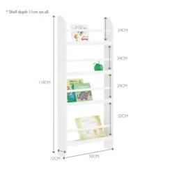 Greenaway Narrow Bookcase, Oatmeal -Great Little Trading Co l5246 7