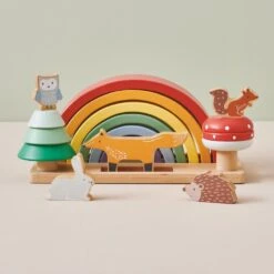 3-in-1 Wooden Rainbow Toy -Great Little Trading Co l5319 2