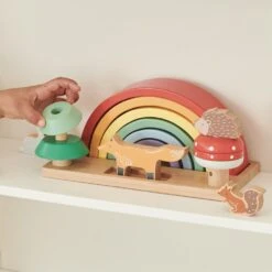 3-in-1 Wooden Rainbow Toy -Great Little Trading Co l5319 4