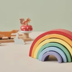3-in-1 Wooden Rainbow Toy -Great Little Trading Co l5319 7