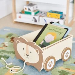 Animal Book Cart, Lion -Great Little Trading Co l5334 2