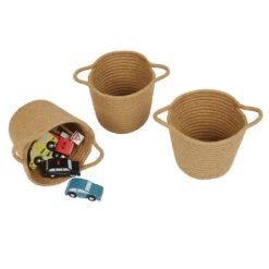 Mini Rope Storage Baskets, Natural (Set Of 3) -Great Little Trading Co l5339 20