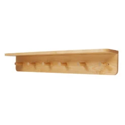 Wooden Peg Rail With Shelf, Natural 13 Wooden Peg Rail With Shelf, Natural -Great Little Trading Co l5343 20