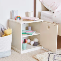 Star Bright Bedside Table, Oatmeal -Great Little Trading Co l5350 4