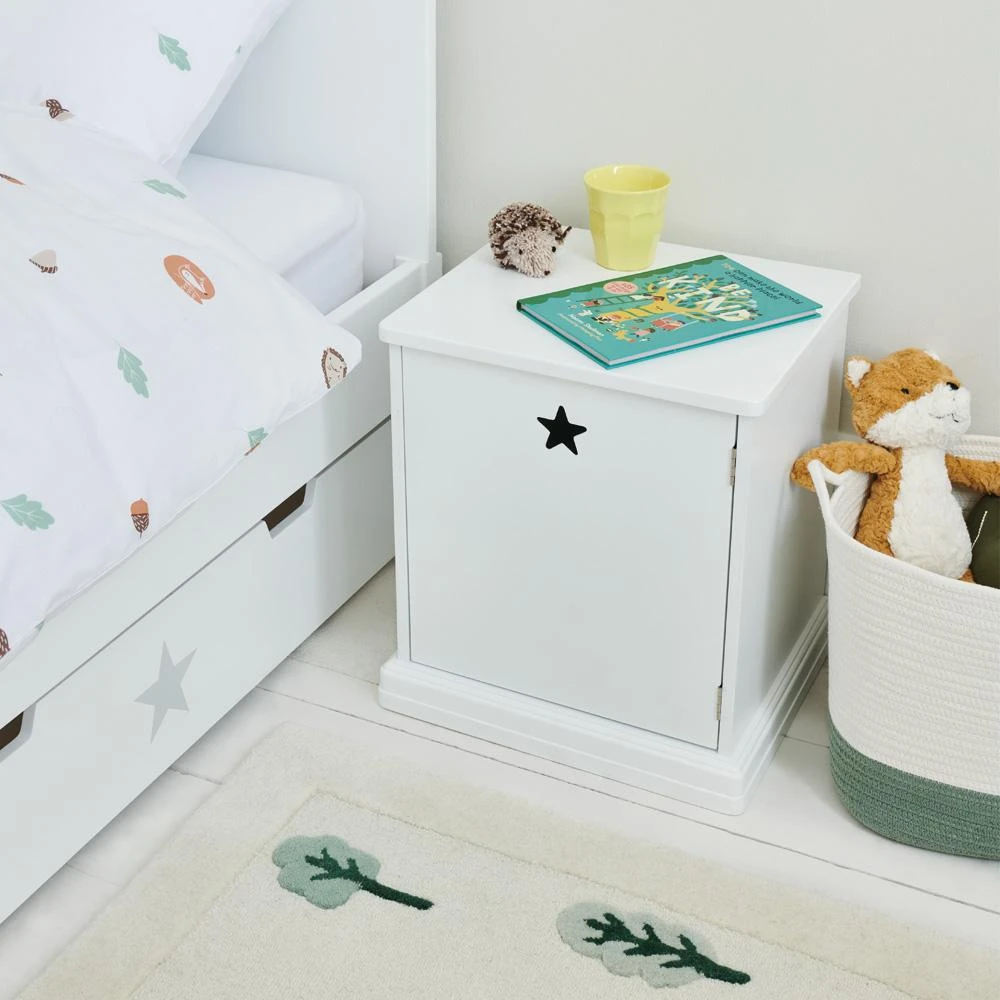 Star Bright Bedside Table, Bright White 4 Star Bright Bedside Table, Bright White - Image 2