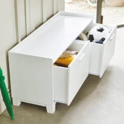 Blake Storage Bench, White -Great Little Trading Co l5357 4
