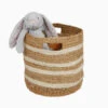 Jute Storage Basket, Ivory & Natural 1 Jute Storage Basket, Ivory & Natural -Great Little Trading Co l5376 1