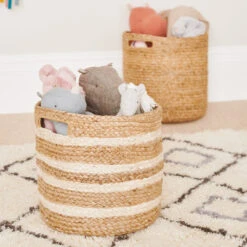 Jute Storage Basket, Ivory & Natural -Great Little Trading Co l5376 4