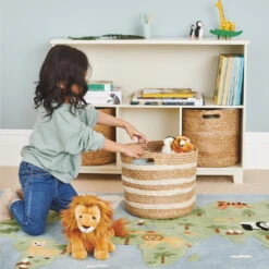 Jute Storage Basket, Ivory & Natural -Great Little Trading Co l5376 5