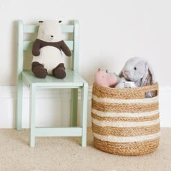 Jute Storage Basket, Ivory & Natural -Great Little Trading Co l5376 7