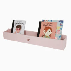 Star Book Ledge Wall Shelf, Blossom Pink