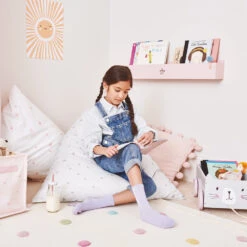 Star Book Ledge Wall Shelf, Blossom Pink -Great Little Trading Co l5377 4