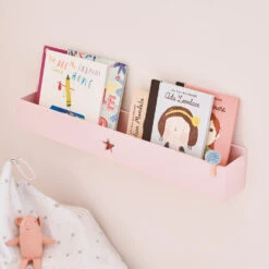 Star Book Ledge Wall Shelf, Blossom Pink -Great Little Trading Co l5377 5