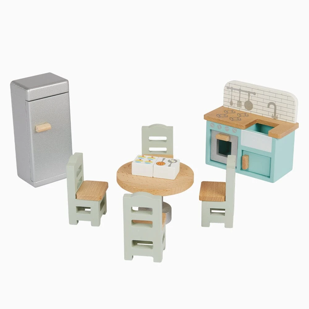 Wooden Doll's House Furniture, Kitchen 3 Wooden Doll's House Furniture, Kitchen