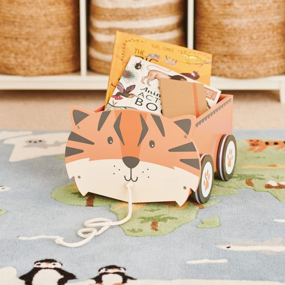 Animal Book Cart, Tiger 4 Animal Book Cart, Tiger - Image 2