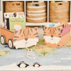 Animal Book Cart, Tiger 9 Animal Book Cart, Tiger -Great Little Trading Co l5386 6