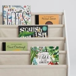 Sling Fabric Bookcase, Natural -Great Little Trading Co l5423 4