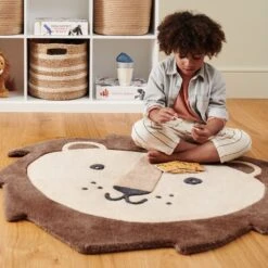 Children's Animal Rug, Lion -Great Little Trading Co l5445 3