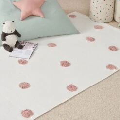Pink Spot Rug, 180 X 120 (cm) -Great Little Trading Co l5449 5